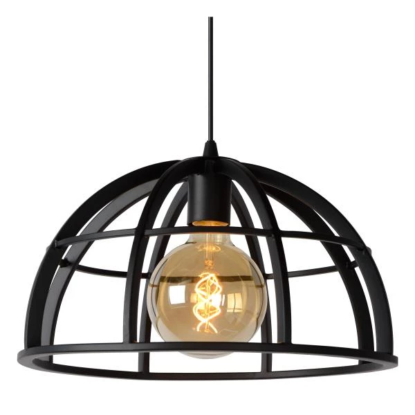 Lucide DIKRA - Pendant light - Ø 40 cm - 1xE27 - Black - detail 3